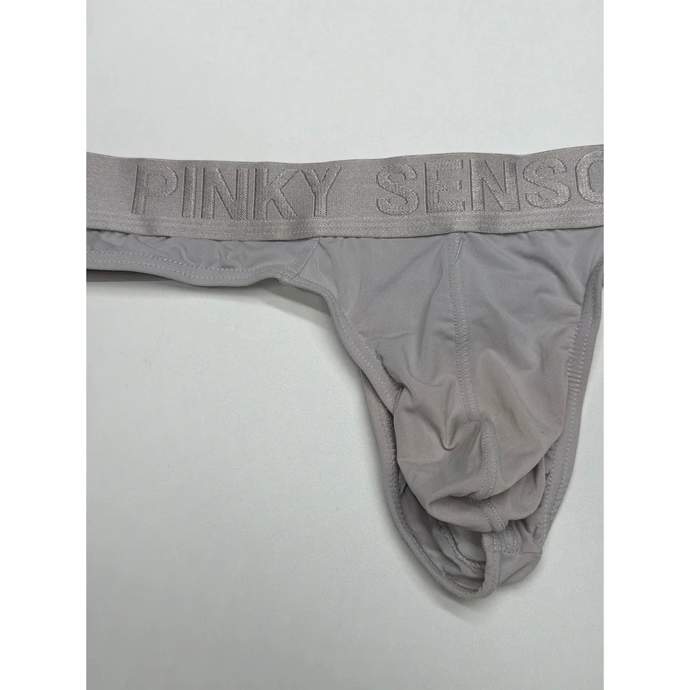 PINKY SENSON Men's Thong Underwear Grey‎ Size M